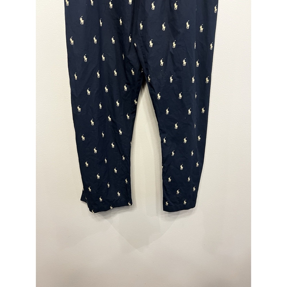 Polo by Ralph Lauren Men's Navy Pajama Lounge Pants Large Pony Logo Print Sz 3X - Picture 2 of 6